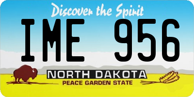 ND license plate IME956