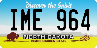 ND license plate IME964