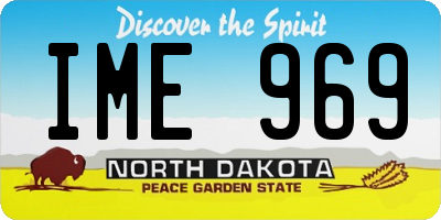 ND license plate IME969
