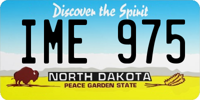 ND license plate IME975