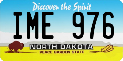 ND license plate IME976