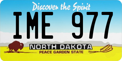 ND license plate IME977
