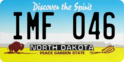 ND license plate IMF046