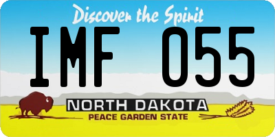 ND license plate IMF055