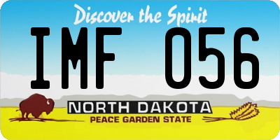 ND license plate IMF056