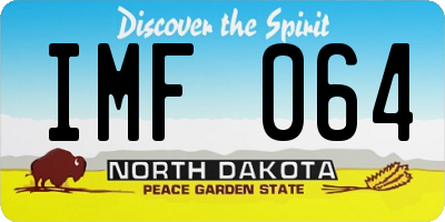 ND license plate IMF064
