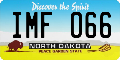 ND license plate IMF066