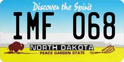 ND license plate IMF068