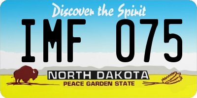 ND license plate IMF075