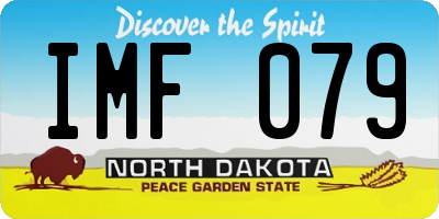 ND license plate IMF079
