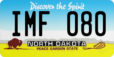 ND license plate IMF080