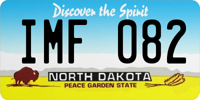 ND license plate IMF082