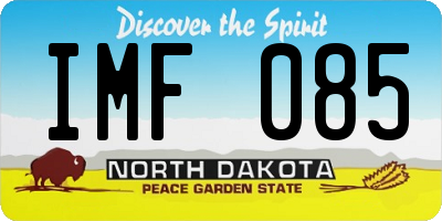 ND license plate IMF085