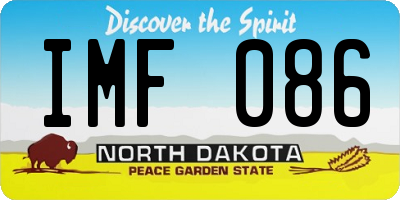 ND license plate IMF086
