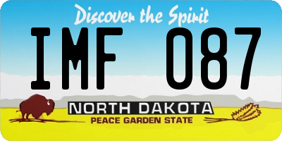 ND license plate IMF087