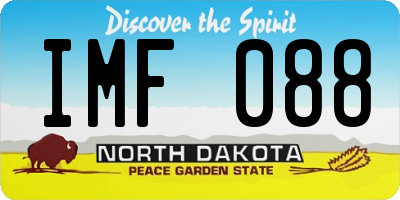 ND license plate IMF088