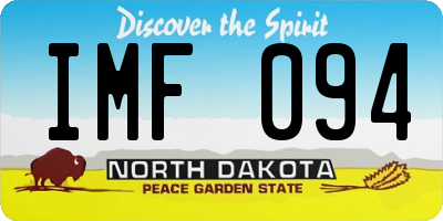 ND license plate IMF094