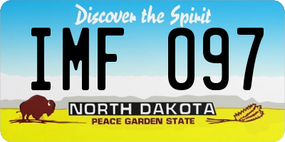 ND license plate IMF097