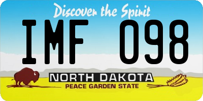 ND license plate IMF098