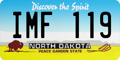 ND license plate IMF119