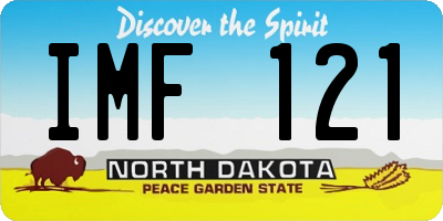 ND license plate IMF121