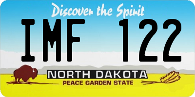 ND license plate IMF122