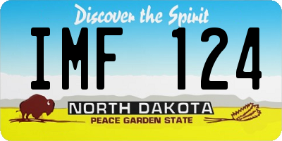 ND license plate IMF124