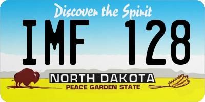 ND license plate IMF128