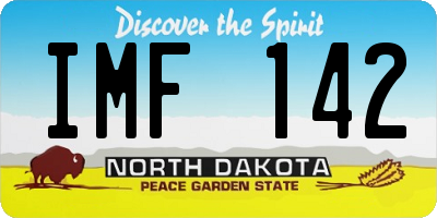 ND license plate IMF142