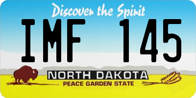 ND license plate IMF145