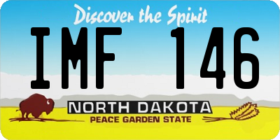 ND license plate IMF146