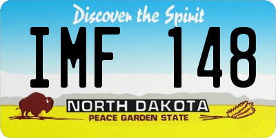 ND license plate IMF148