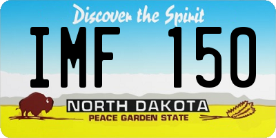 ND license plate IMF150