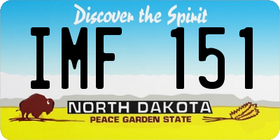 ND license plate IMF151