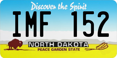 ND license plate IMF152