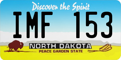 ND license plate IMF153