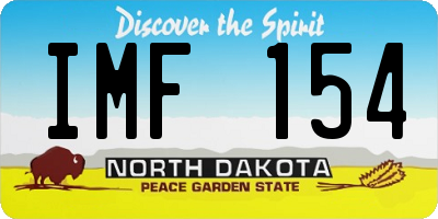 ND license plate IMF154