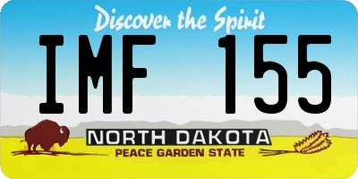 ND license plate IMF155