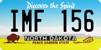 ND license plate IMF156