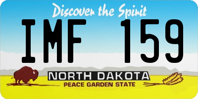 ND license plate IMF159