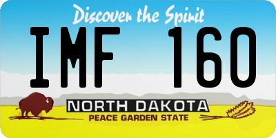ND license plate IMF160