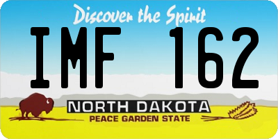 ND license plate IMF162
