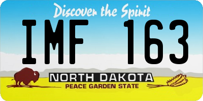 ND license plate IMF163