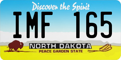 ND license plate IMF165