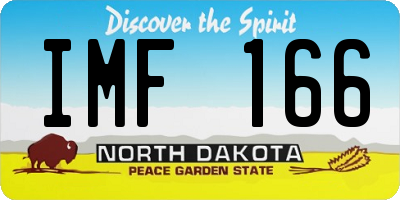 ND license plate IMF166