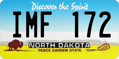 ND license plate IMF172