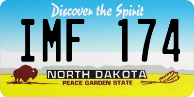 ND license plate IMF174