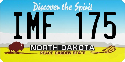 ND license plate IMF175
