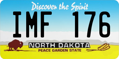 ND license plate IMF176