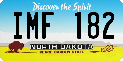 ND license plate IMF182